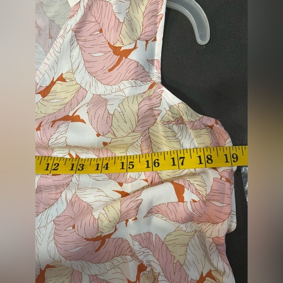 Nine West Flowy Pink and Cream Sleeveless Dress Front Buttons Tiered M New - Picture 8 of 9